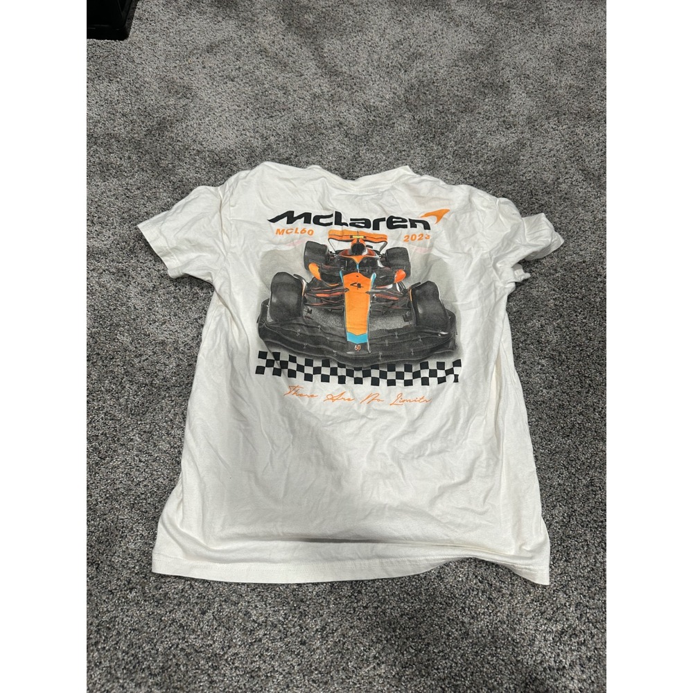 McLaren Formula 1 Team MCL60 2023 Graphic T-Shirt White XS Racing Fan Tee - Picture 3 of 3